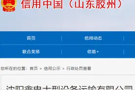 使用无道路运输证的车辆参加普通货物运输，沈阳鑫电大型设备运输有限公司被罚图片