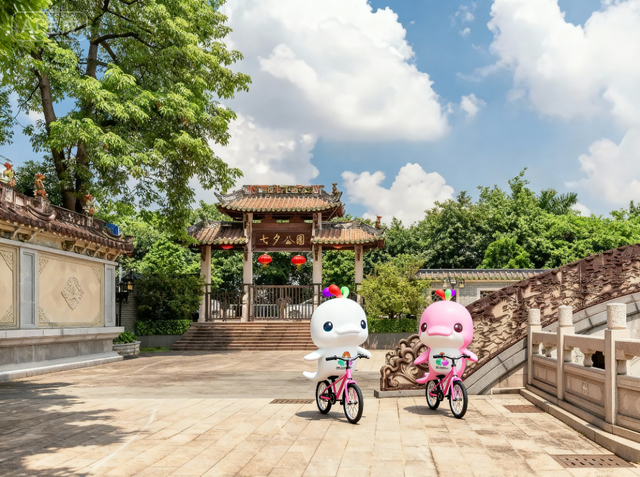 萌物来袭，“喜洋洋”和“乐融融”玩转望牛墩！