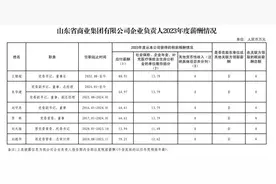 晒工资条！山东部分省属国企负责人2023年度薪酬披露图片