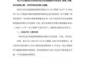 贵州百灵及相关负责人收到行政监管措施决定书，被出具警示函图片