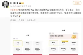 多平台确认“苹果税”存在 苹果客服：建议用电脑端充值图片