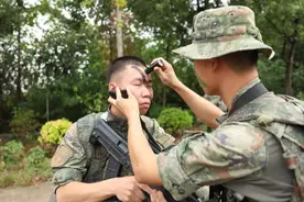 出击！警卫尖兵穿行在密林深处图片