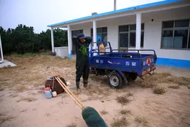 山东日照：渔民耕海踏浪 踩高跷推虾皮图片
