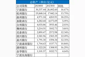 浙江省13家城商行半年成绩单：8家银行总资产两位数扩张，温州银行、绍兴银行、稠州银行净利润下滑图片