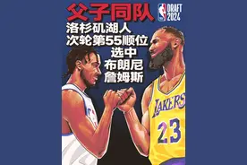 布朗尼被湖人选中！詹姆斯父子同队图片