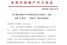 “零首付”买房重出江湖？东莞市房地产中介协会：违法违规图片