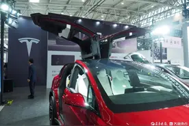 齐鲁国际车展：特斯拉展示独特鹰翼门、yoke方向盘图片