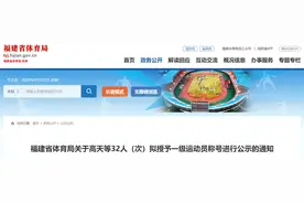 公示！福建拟授予32人（次）一级运动员称号图片