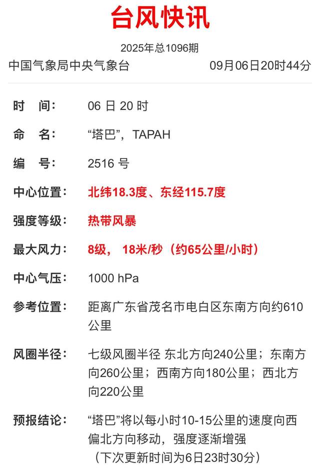 16号台风“塔巴”生成