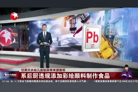 甘肃天水幼儿血铅异常来源查明 系后厨违规添加彩绘颜料制作食品