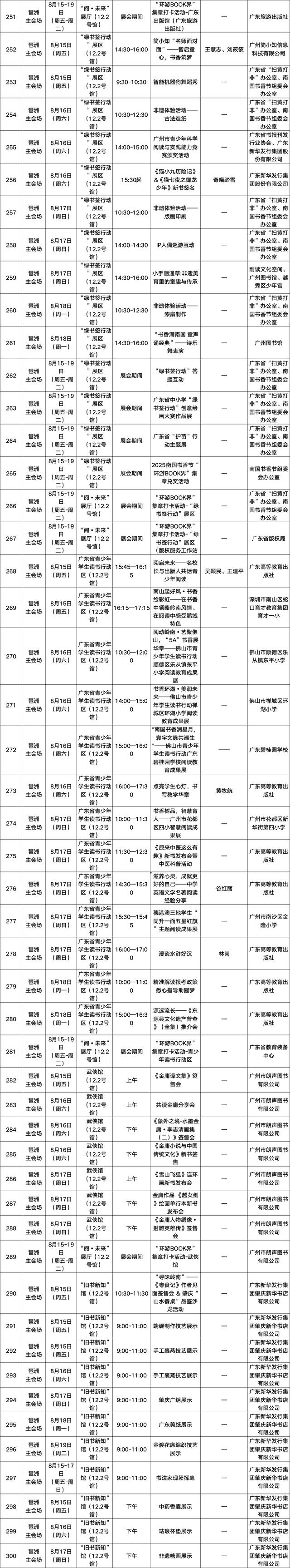 请查收！2025南国书香节活动总表新鲜出炉→