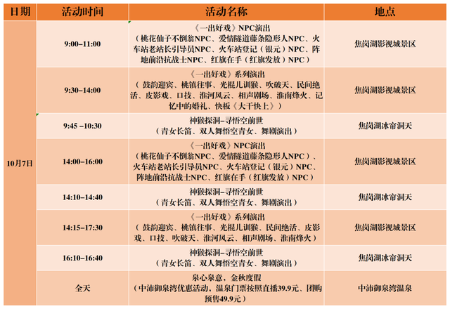 毛集实验区“迎中秋·庆国庆”系列文旅活动即将来袭！