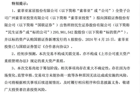 退出民生证券，索菲亚子公司拟入股国联证券图片
