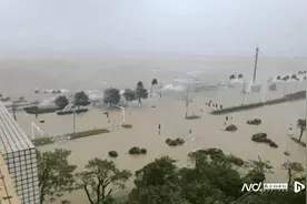 现场直击！台风“桦加沙”带来狂风暴雨，珠海多处海水倒灌图片