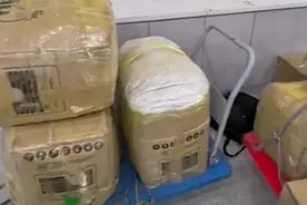 旅客拖11个大箱子过海关，关员一查发现竟是近半吨羊肚！图片