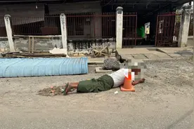 缅甸发生7.9级地震，当地华人称刚好在外吃饭躲过砖头砸落图片