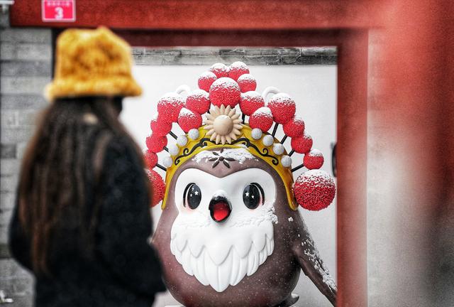 雪落钟鼓楼、什刹海，市民、游客邂逅京城初雪浪漫