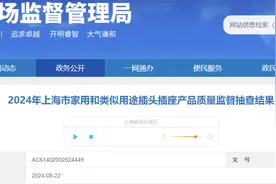 2024年上海市家用和类似用途插头插座产品质量监督抽查结果公布图片