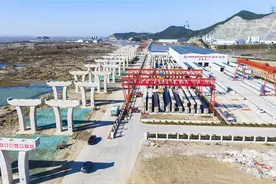 7天1片→1天4片，六横公路大桥二期工程有个“​智慧梁厂”图片
