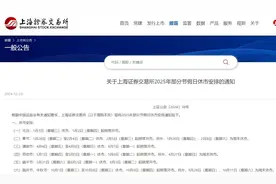 沪深交易所公布！2025年这些日子将安排休市图片