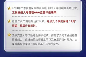 工银安盛人寿首获监管最高风险综合评级AAA图片