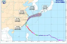 台风蓝色预警：上海沿海、浙江沿海等地将有6-7级大风图片