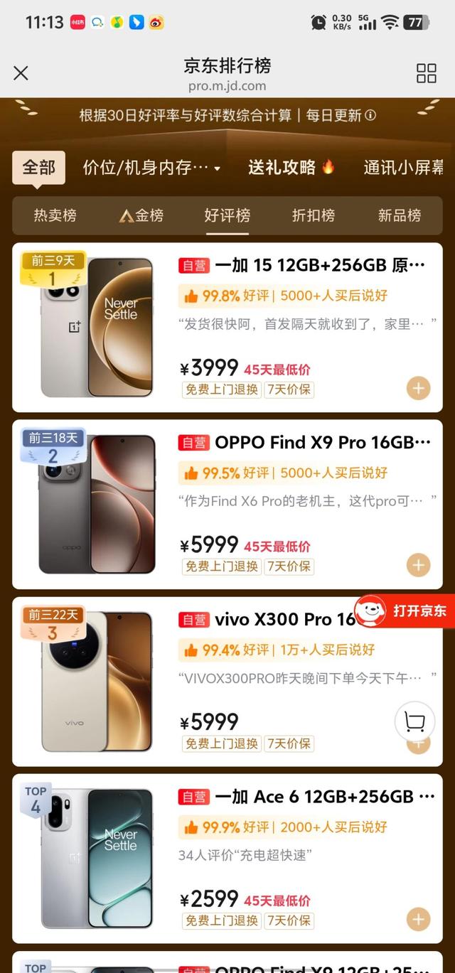 双1 安卓旗舰卖爆了，这两款天玑 9500 旗舰为何长期霸占好评榜？