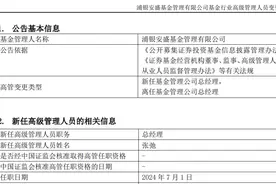 浦银安盛基金迎来新掌门，张弛接任郁蓓华图片