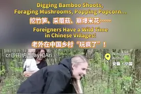 【“中国游记”第一季㊱】挖竹笋、采蘑菇、崩爆米花……老外在中国乡村“玩疯了”！图片