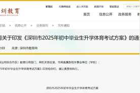 2025年深圳体育中考方案公布！继续采用“1+1”方式，按0.5的权重计入中考总分图片
