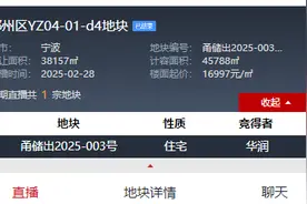 宁波土拍响应改善热度 下应低密宅地溢价50%成交图片