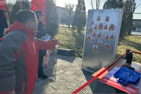 北京天桥地区第七届消防运动会举办，寒冬难挡参赛人员热情图片