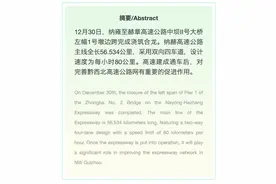 总体形象进度91.5%！ 贵州这条双向四车道高速迎来新进展  New progress has been made on the Nayong-Hezhang Expressway in Guizhou图片