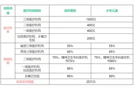 2025年济南市居民医保住院待遇标准（济南本地就医版）图片