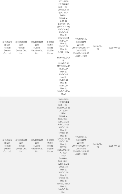 华为Mate 80系列入网：100W有线充+麒麟9系新平台