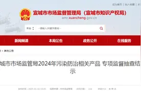 安徽省宣城市市场监管局公示2024年污染防治相关产品专项监督抽查结果图片