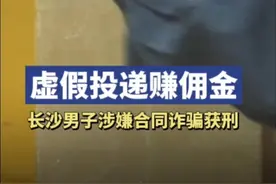 虚假投递赚佣金，长沙男子涉嫌合同诈骗获刑图片
