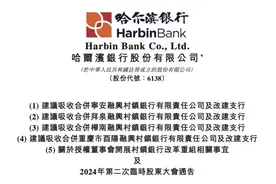 哈尔滨银行拟吸收合并4家村镇银行图片