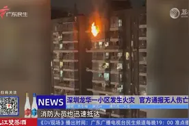 深圳龙华一小区发生火灾 官方通报无人伤亡