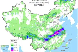南方强降雨不休 雨带维持在长江中下游至贵州广西一带图片