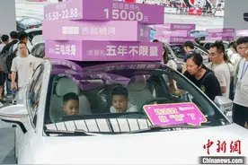 广西南宁：市民周末逛车展图片