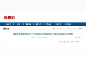 目标定了！2025年国家医疗质量安全改进瞄准这十大指标（附解读）图片