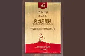 平安租赁十一度蝉联上海浦东新区“突出贡献奖”图片