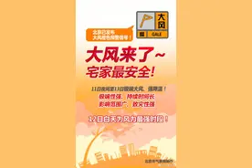 大风前沿已到达北京城区，多区出现7、8级风图片