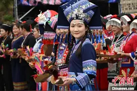 广西田林上演壮族民俗“销正月”图片