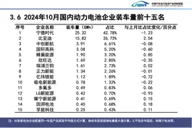 宁德时代10月市占率为年内新低 | 动力电池月度排名㉒图片
