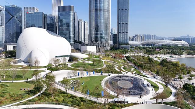 深圳湾文化广场“水落石出”  大湾区文化地标“上新”