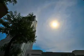 快看！天津惊现“日晕”！图片