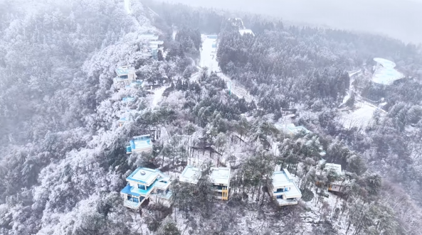 刚刚！凤凰山下雪啦！是真的！