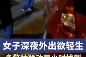 女子深夜自驾外出欲轻生 多警种联动两小时找到图片